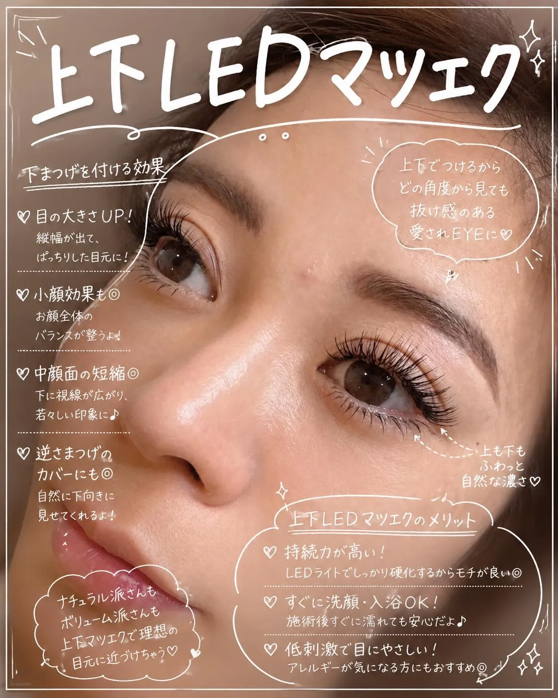 上下LEDマツエクは、